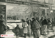 Büro des Norddeutschen Lloyd in Berlin, Holzstich von 1893