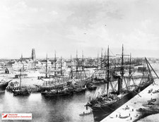 Emigrant ships in Bremerhaven 1890
